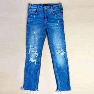 Zara TRF Trafaluc Distressed Jeans - Size 2
